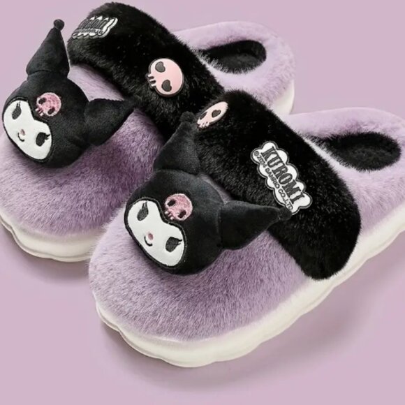 NWT Hello Kitty Kuromi Slippers Size 8 - Picture 2 of 2